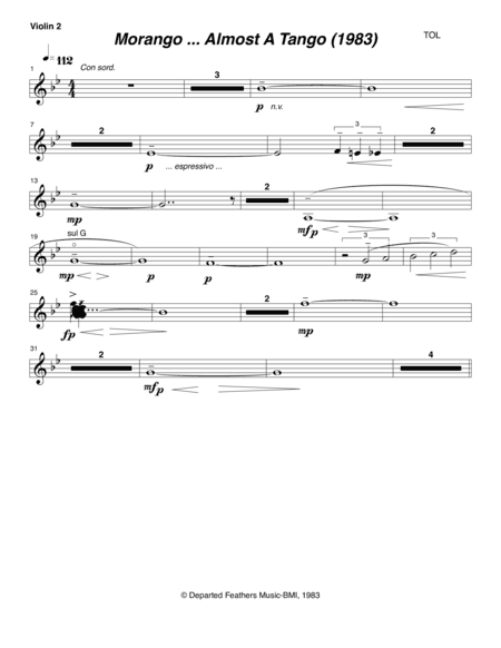 Morango ... almost a tango (1983) violin 2