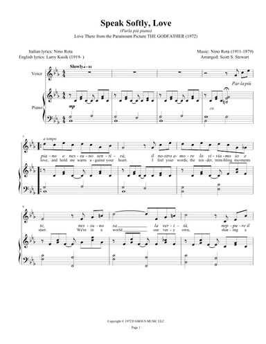 Speak Softly Love (arr. Scott S. Stewart)