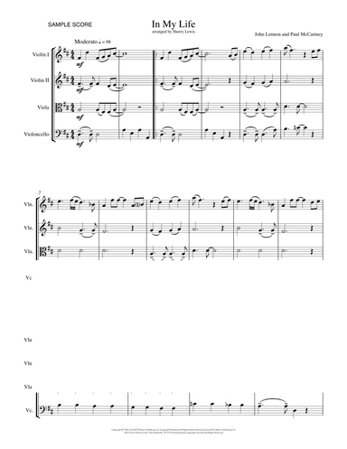 In My Life (arr. Sherry Lewis)