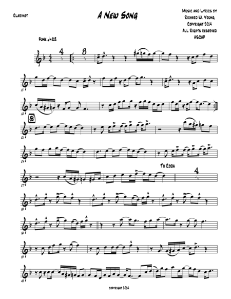 A New Song- Clarinet