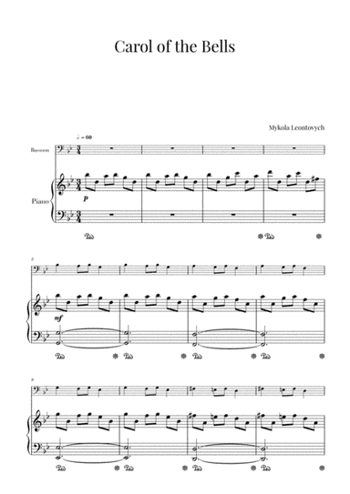 Carol of the Bells (for Bassoon and Piano) (arr. Cadenza Editions)