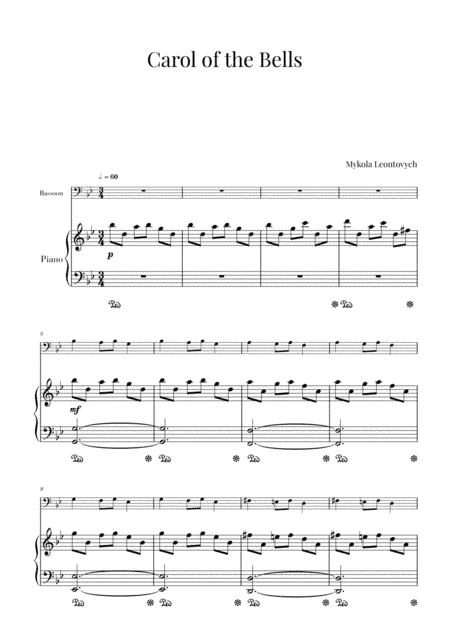 Carol of the Bells (for Bassoon and Piano) (arr. Cadenza Editions)