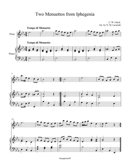 Two Menuettos from Iphegenia (arr. Nick Lacanski)