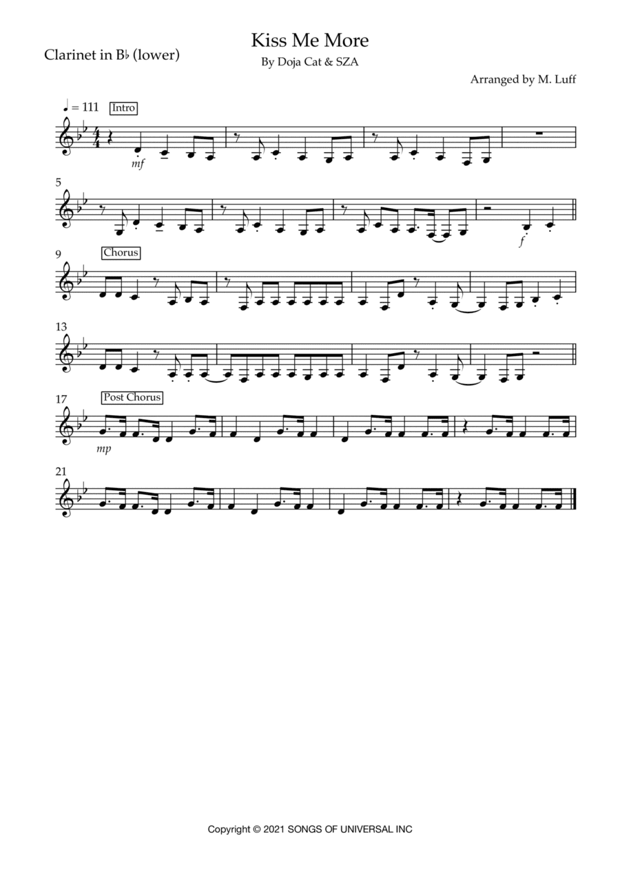 Kiss Me More (arr. Matt Luff)