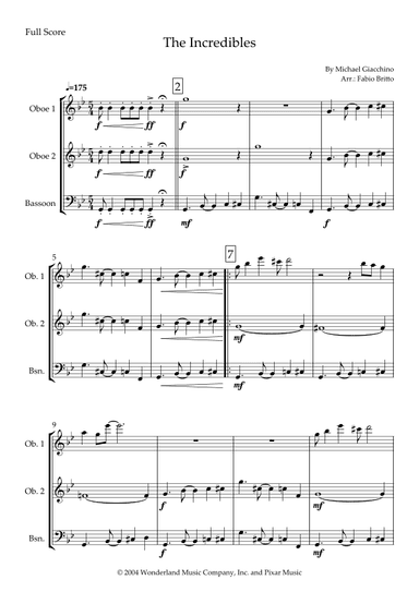 The Incredibles (main Theme) (arr. Fabio Britto)