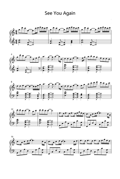 See You Again (arr. Cameron Thomaz)