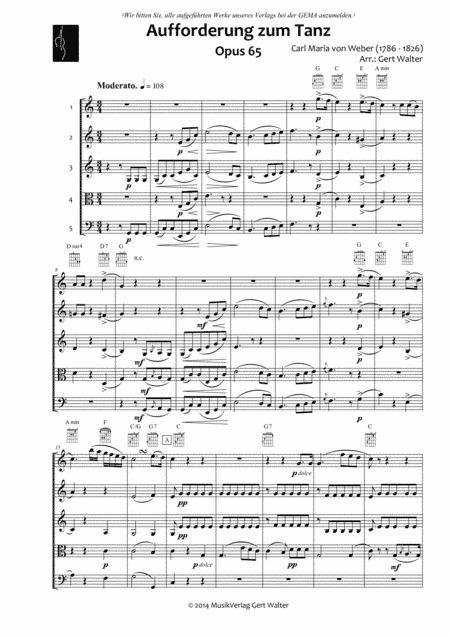 Aufforderung zum Tanz (arr. Gert Th. Walter)