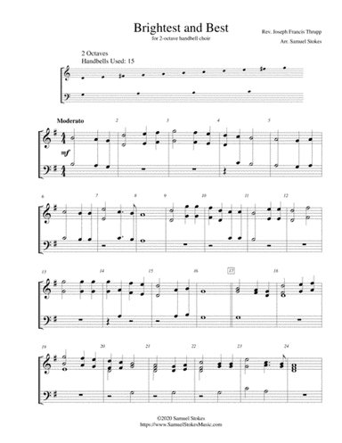 Brightest and Best - for 2-octave handbell choir (arr. Samuel Stokes)