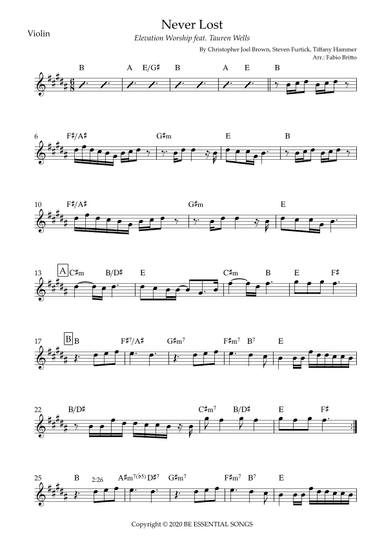 Never Lost (arr. Fabio Britto)
