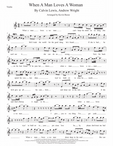 When A Man Loves A Woman (arr. Kevin Busse)