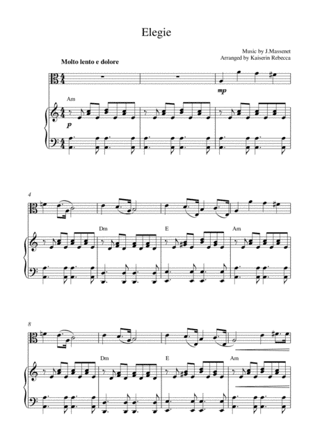 Elegie (arr. Kaiserin Rebecca)
