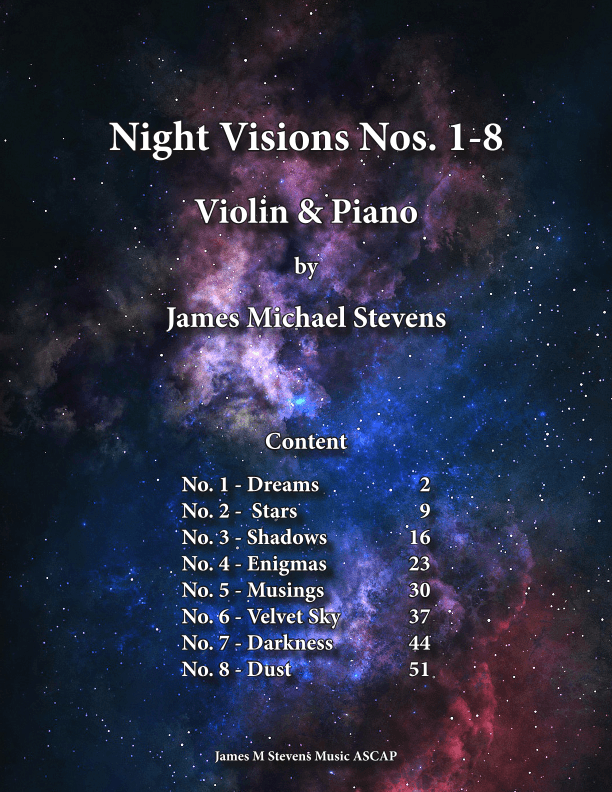 Night Visions Nos. 1-8 - Violin & Piano Book