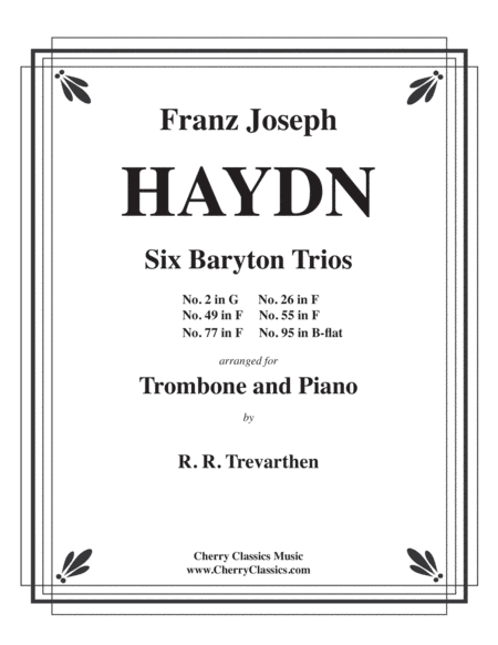 Six Baryton Trios for Trombone and Piano (arr. Trevarthen, Robert)