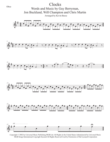 Clocks (arr. Kevin Busse)