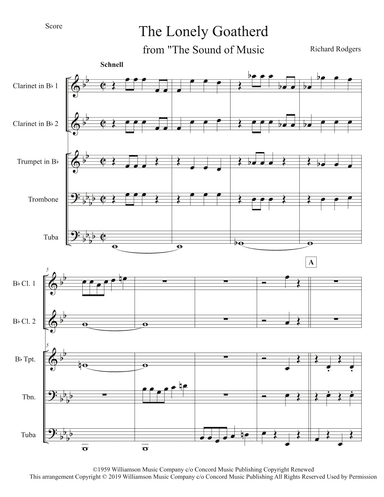 The Lonely Goatherd (arr. Nathaniel Hontz)