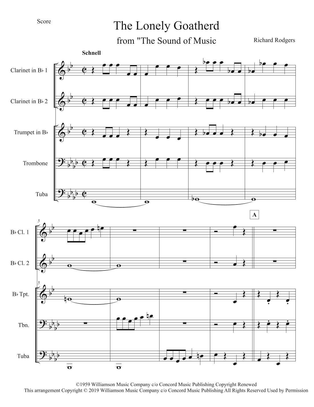 The Lonely Goatherd (arr. Nathaniel Hontz)