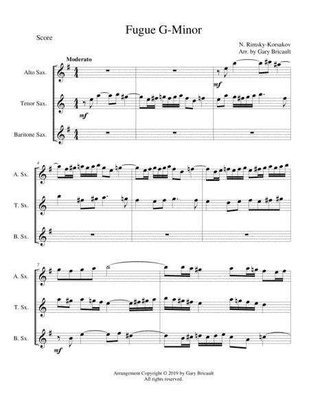 Fugue in G-Minor (arr. Gary Bricault)