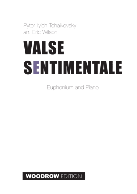 Valse Sentimentale (arr. Eric Wilson)
