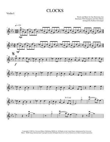 Clocks (arr. Kathryn Griesinger)