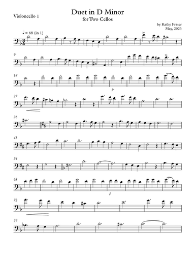 Duet in D Minor (for Two Cellos)
