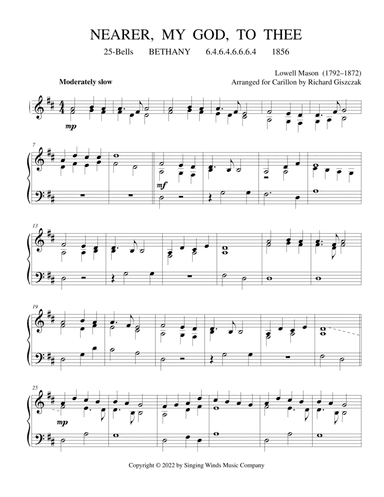 25B. Nearer, My God, To Thee (BETHANY) (arr. Richard Giszczak)
