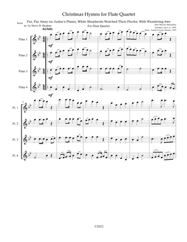 Christmas Hymns for Flute Quartet (arr. Sherry B. Bingham)