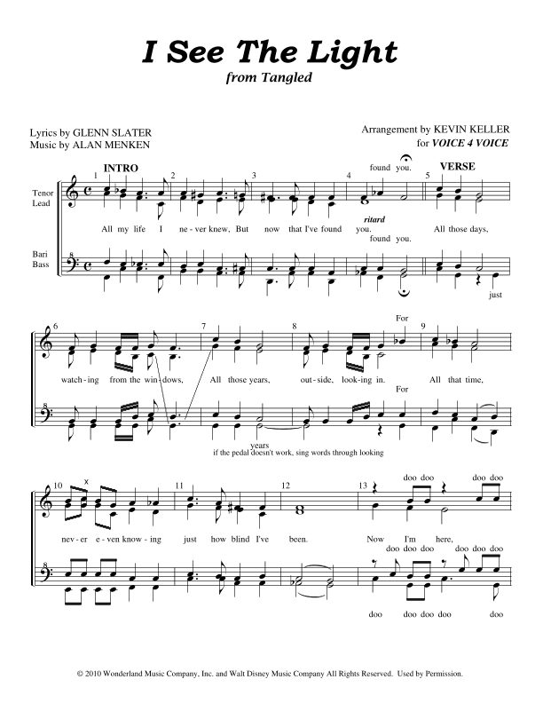 I See The Light (arr. Kevin Keller)