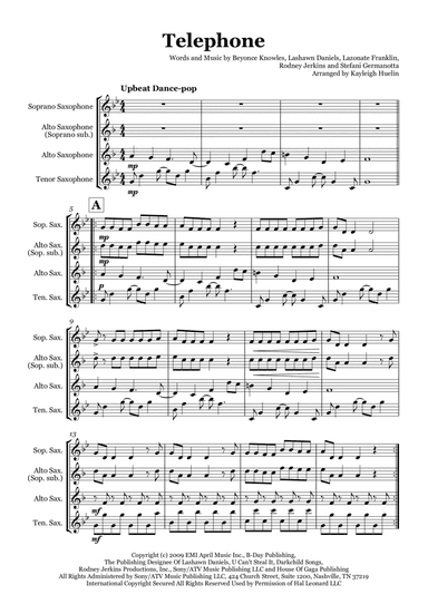 Telephone (arr. Kayleigh Huelin)