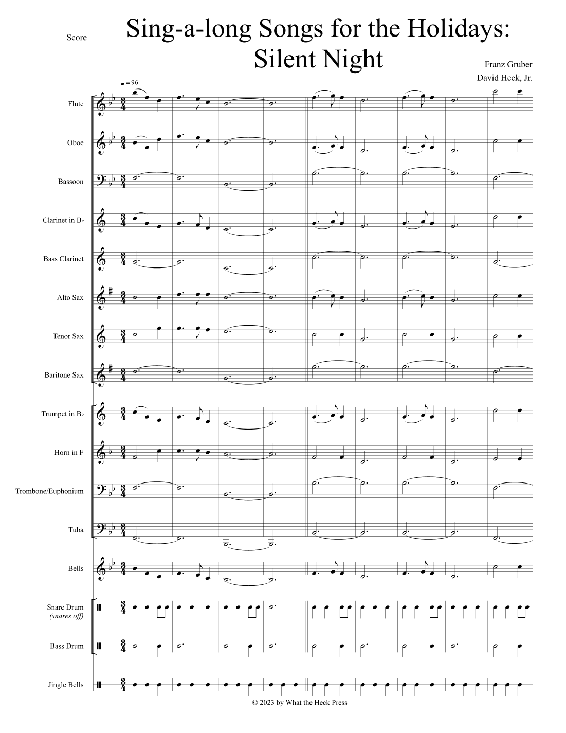 Sing-a-long Songs for the Holidays: Silent Night (arr. David Heck, Jr.)