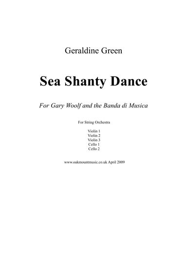 Sea Shanty Dance, for String Orchestra  (School Arrangement)