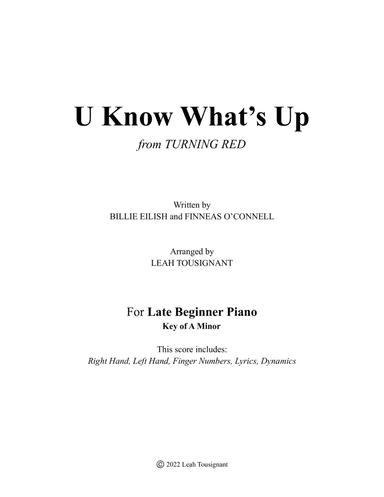 U Know What's Up (arr. Leah Tousignant)