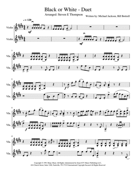 Black Or White (rap Version) (arr. Steven E Thompson)