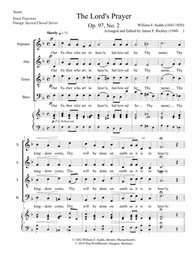 The Lord's Prayer (arr. James F. Rickley)