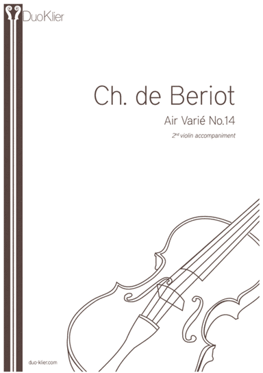 De Beriot - Air Varie, 2nd violin accompaniment (arr. Duo Klier)