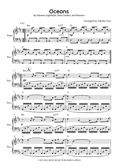 Oceans (where Feet May Fail) (arr. Nikolas Yuri)