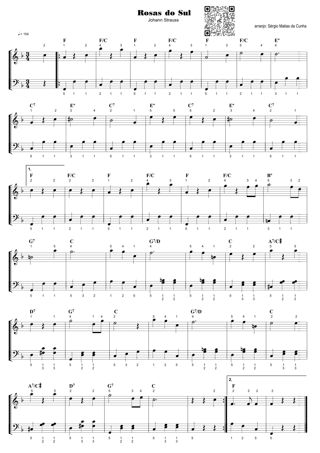 Rosas do sul - (10 pequenas valsas) (arr. Sérgio Matias da Cunha)