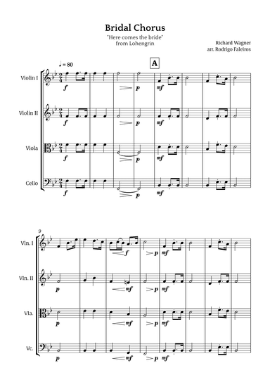 Bridal Chorus (Here Comes The Bride) (arr. Rodrigo Faleiros)