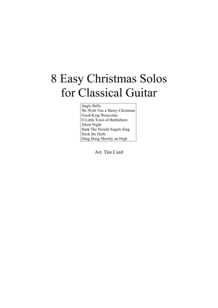 8 Easy Christmas Solos for Guitar (arr. Tim Curd)