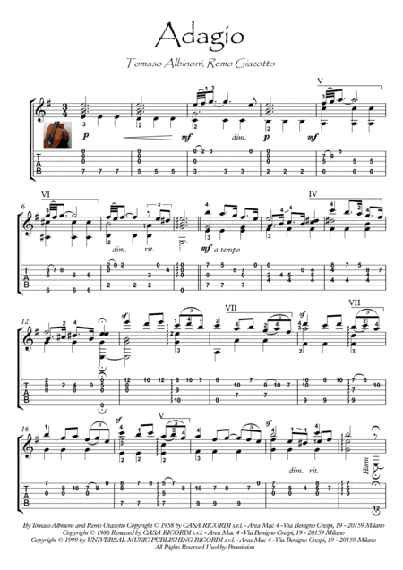 Adagio In Sol Minore (adagio In G Minor) (arr. PianoSheetNow)