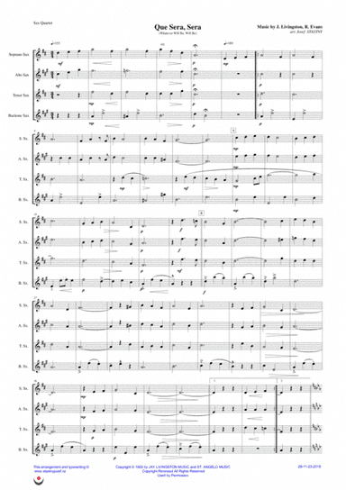 Que Sera, Sera (whatever Will Be, Will Be) (arr. Josef Štastný)