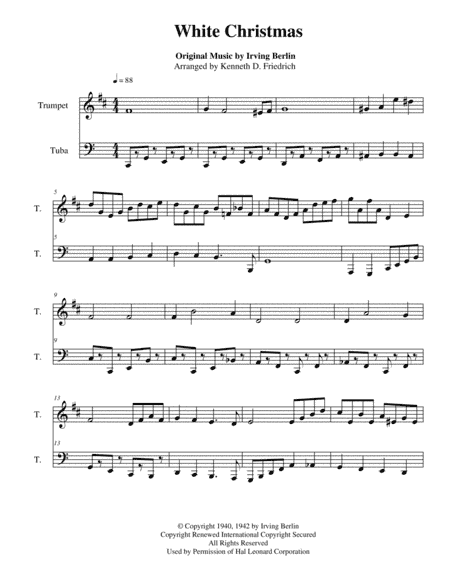 White Christmas (arr. Kenneth D. Friedrich)