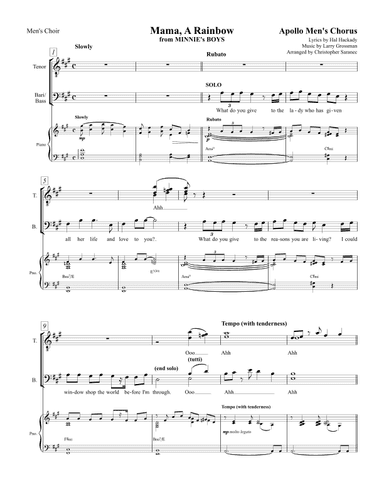 Mama, A Rainbow (arr. Chris Saranec (SACEM/ASCAP))