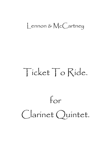 Ticket To Ride (arr. Spencer Bundy)