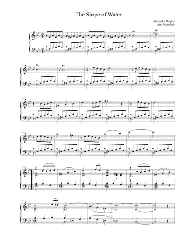 Shape Of Water, The (arr. Piano Palt)