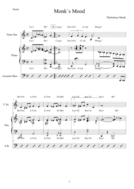 Monk's Mood (arr. Anderson Quevedo)