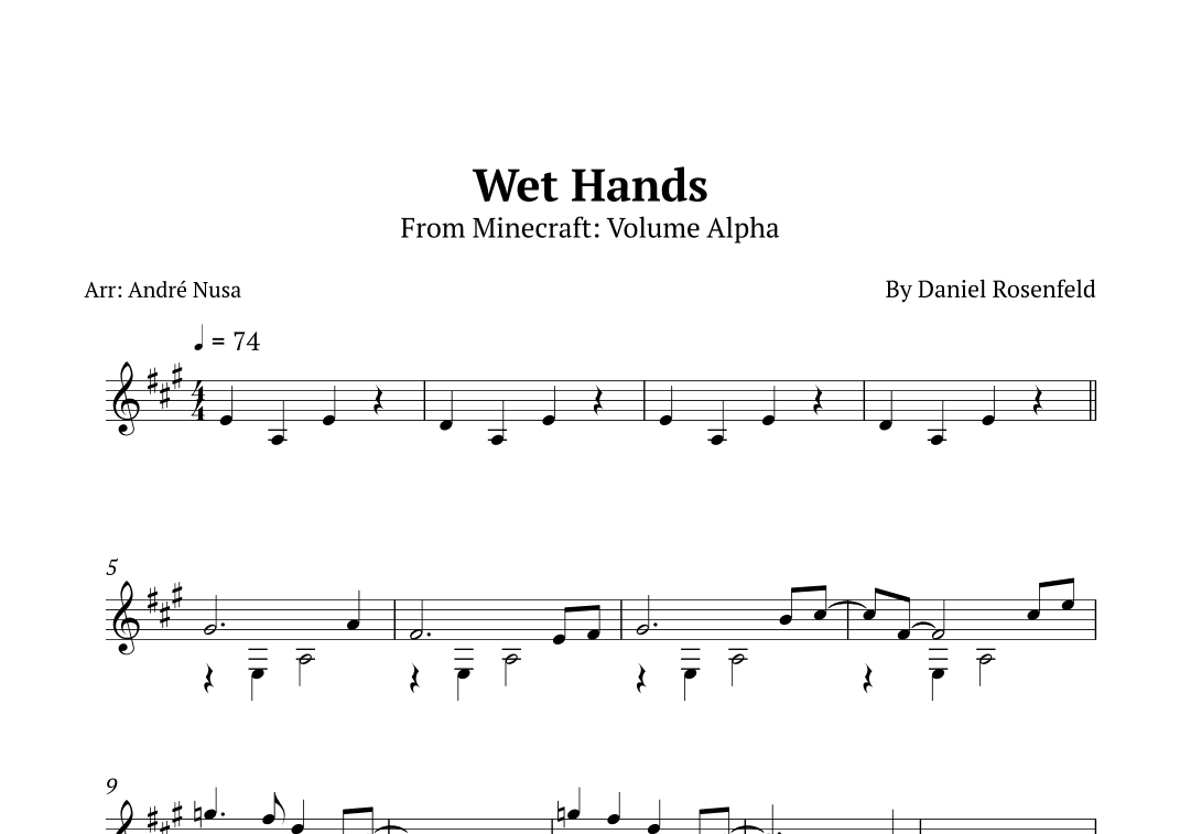 Wet Hands (arr. André Nusa)