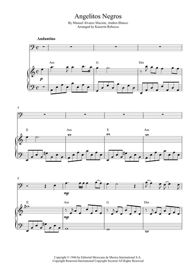 Angelitos Negros (arr. Kaiserin Rebecca)