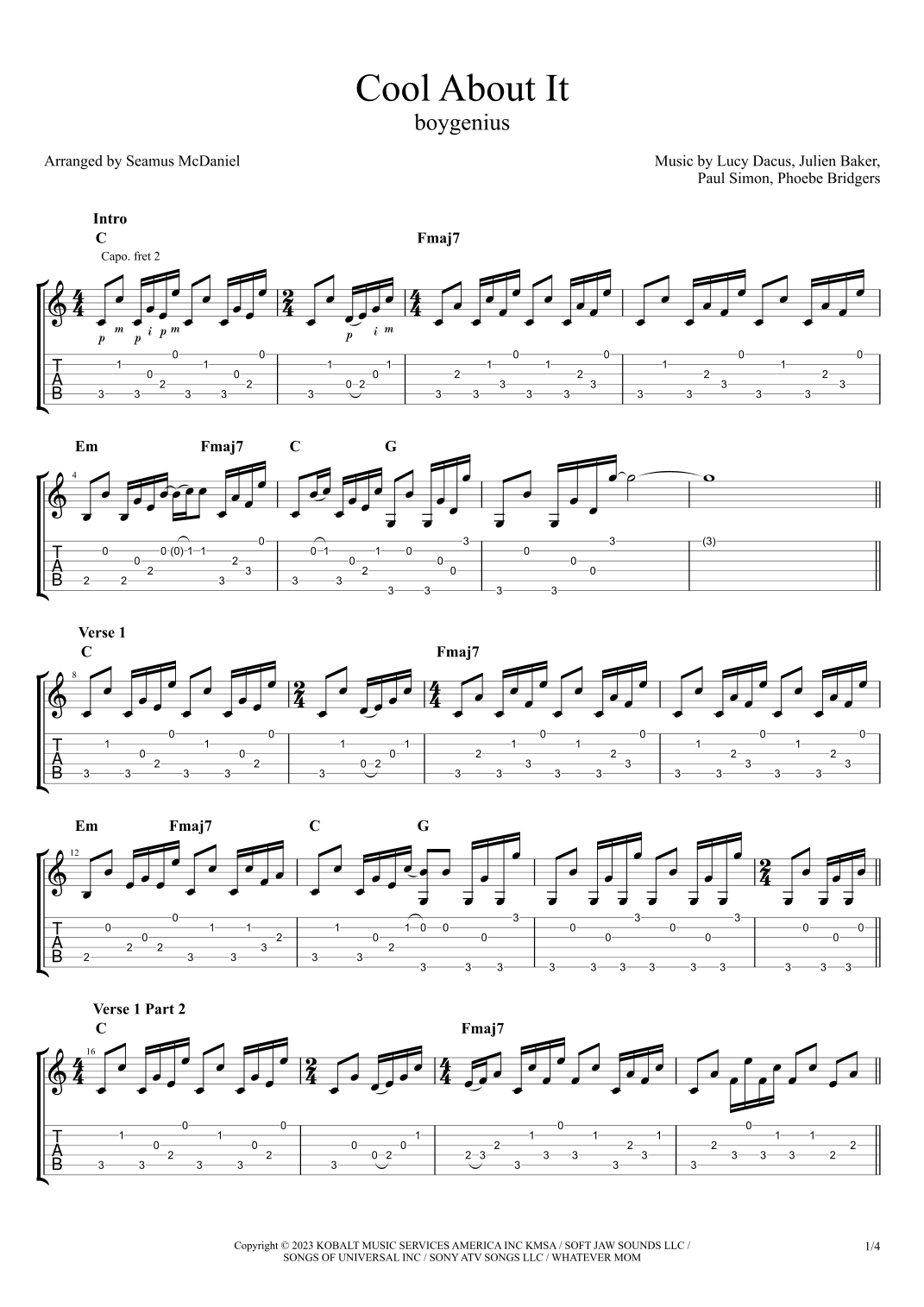 Cool About It (arr. Seamus McDaniel)
