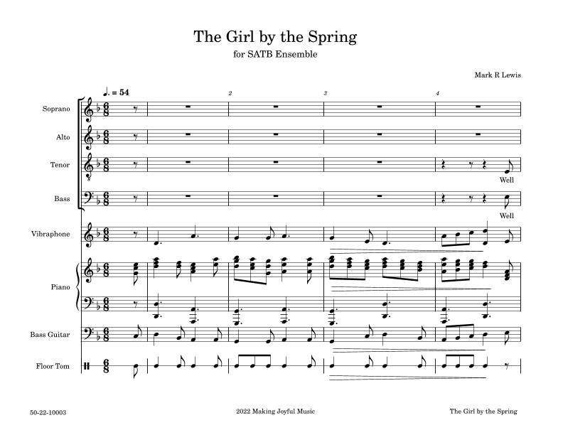 The Girl By the Spring - SATB Ensemble