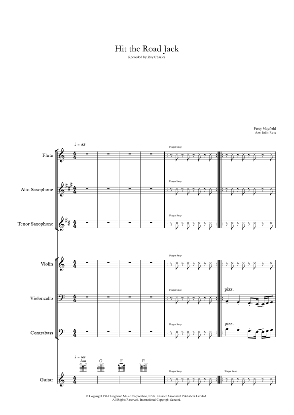 Hit The Road Jack (arr. João Reis)